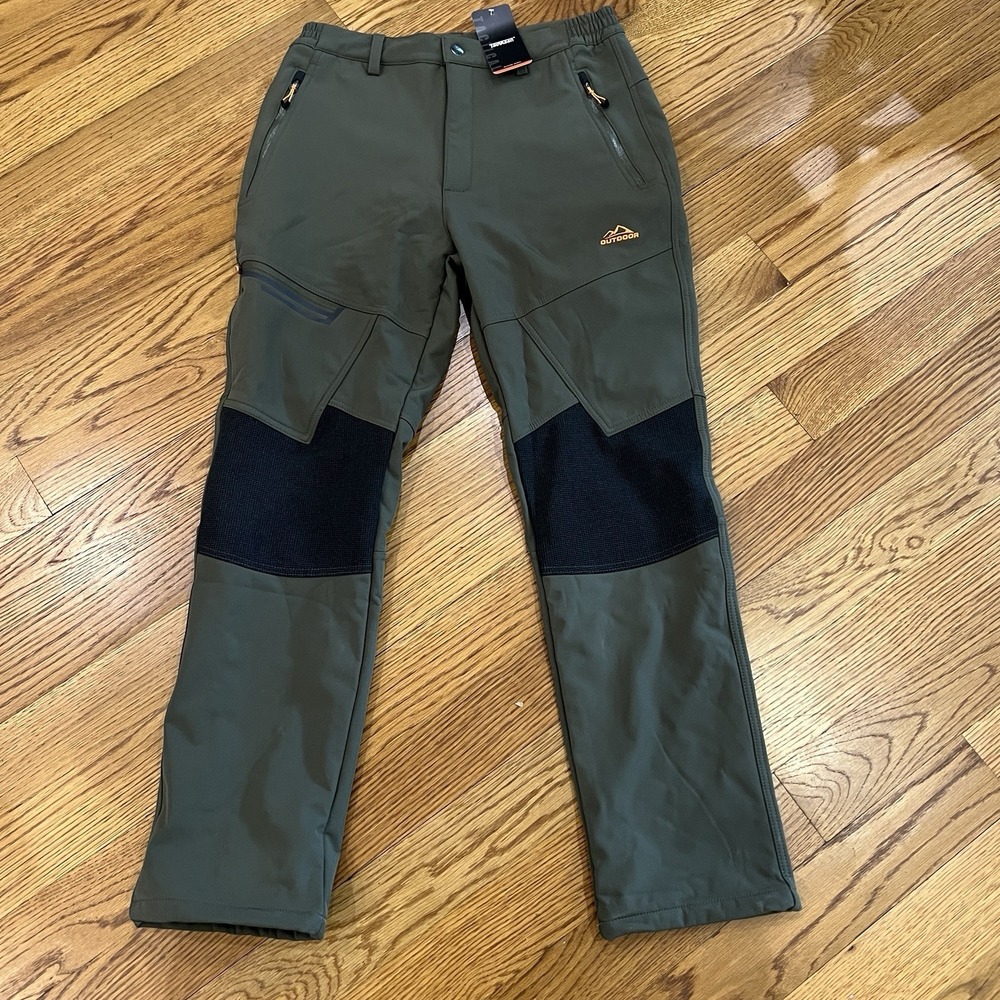 NWT Mens Thermal Fleece Lined Ski Snowboard Pants‎ Waterproof Size 32